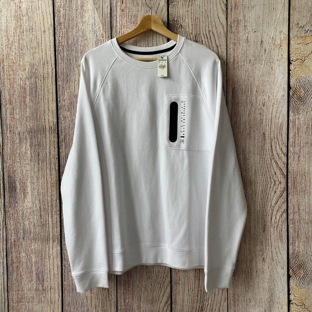 Express White Men Pullover
